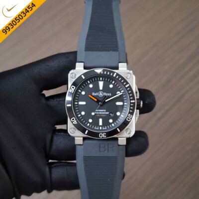 Bell & Ross BR 03-92 Diver Steel Full Black Rubber Strap Swiss Automatic watch