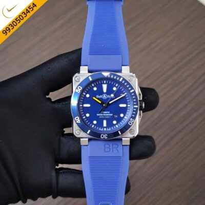 Bell & Ross BR 03-92 Diver Steel Full Blue Rubber Strap Swiss Automatic watch