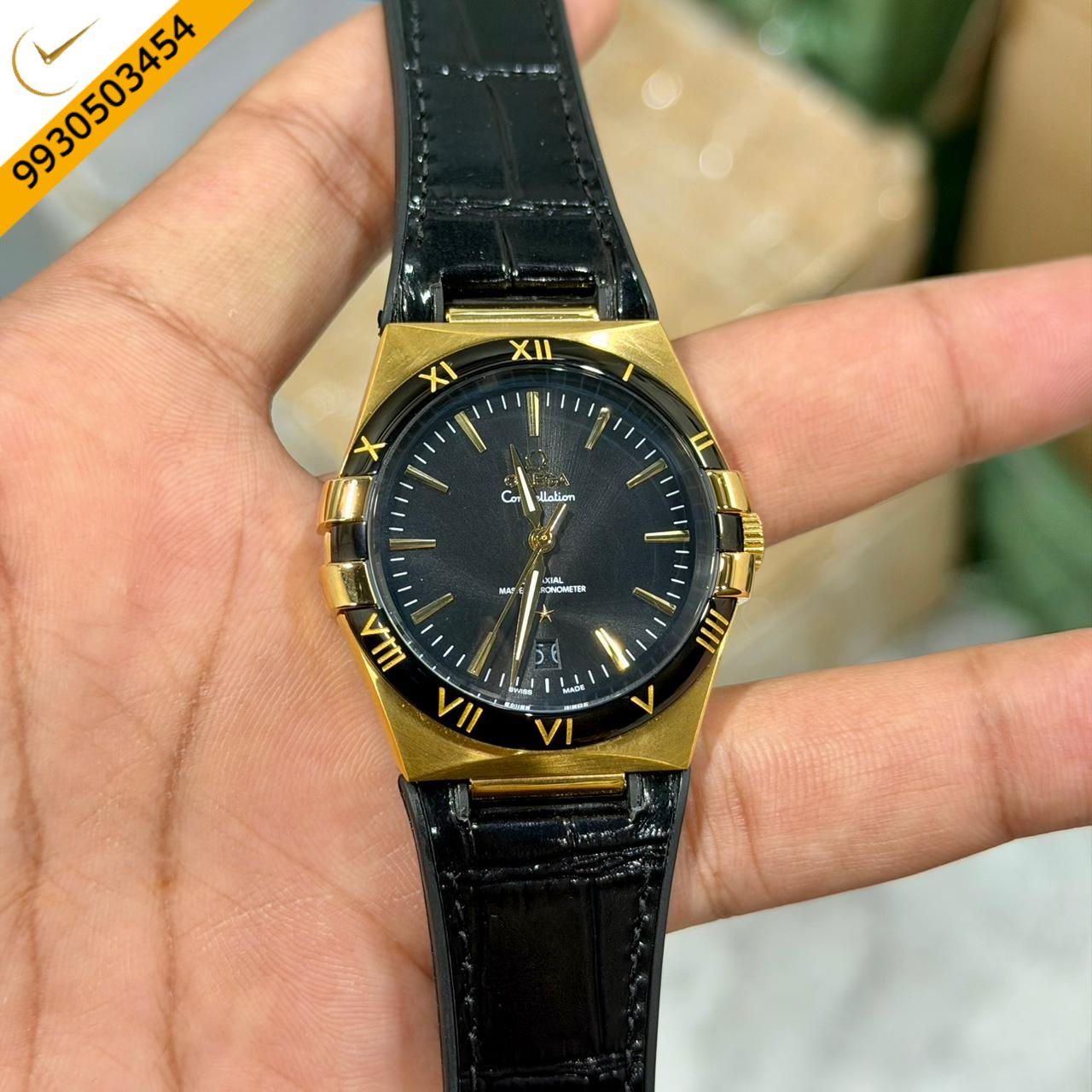 High-End Omega Gold Tone Collector Watch