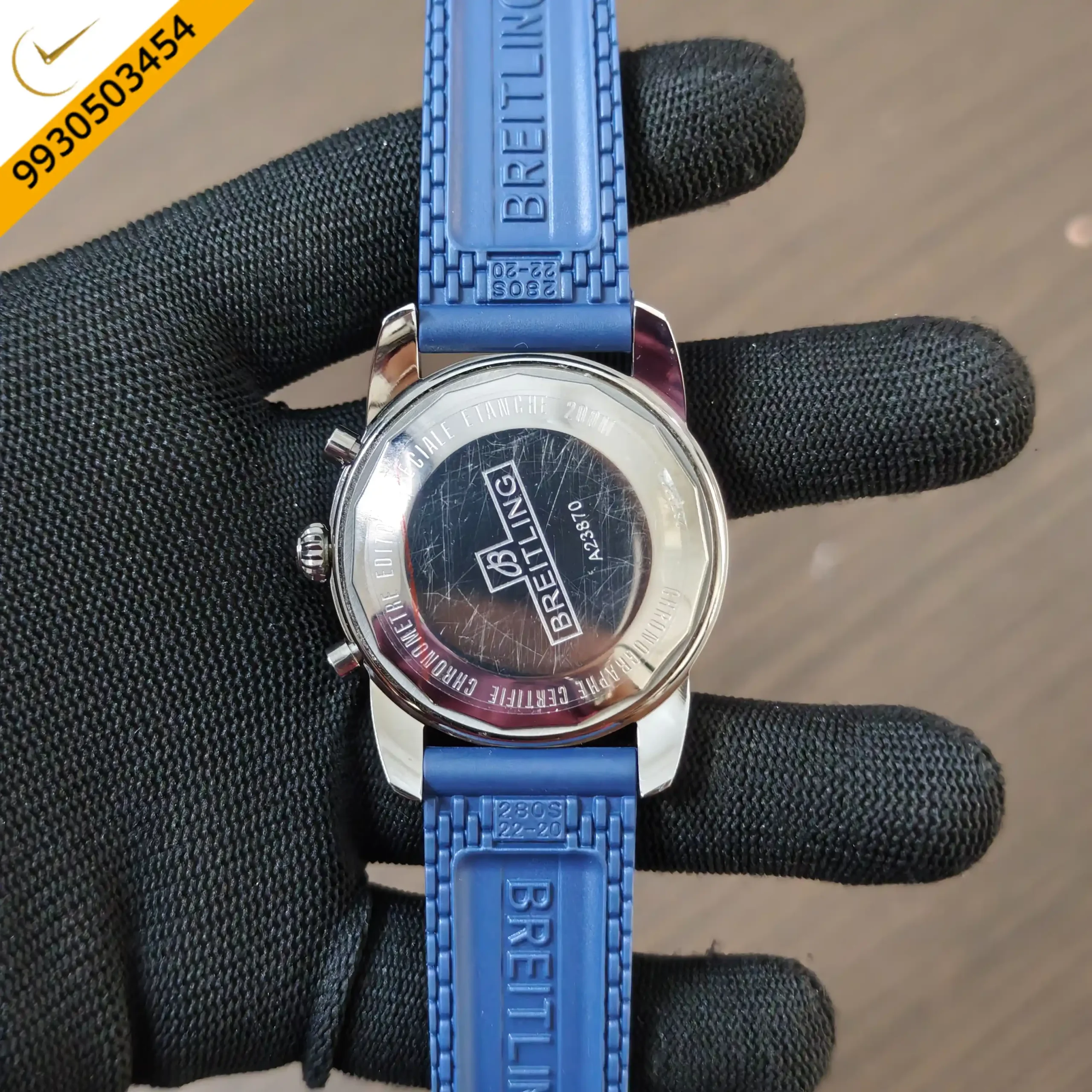 Breitling Superocean Heritage B01 Blue Dial Chronograph Blue Rubber Strap Swiss Automatic Watch - Image 2