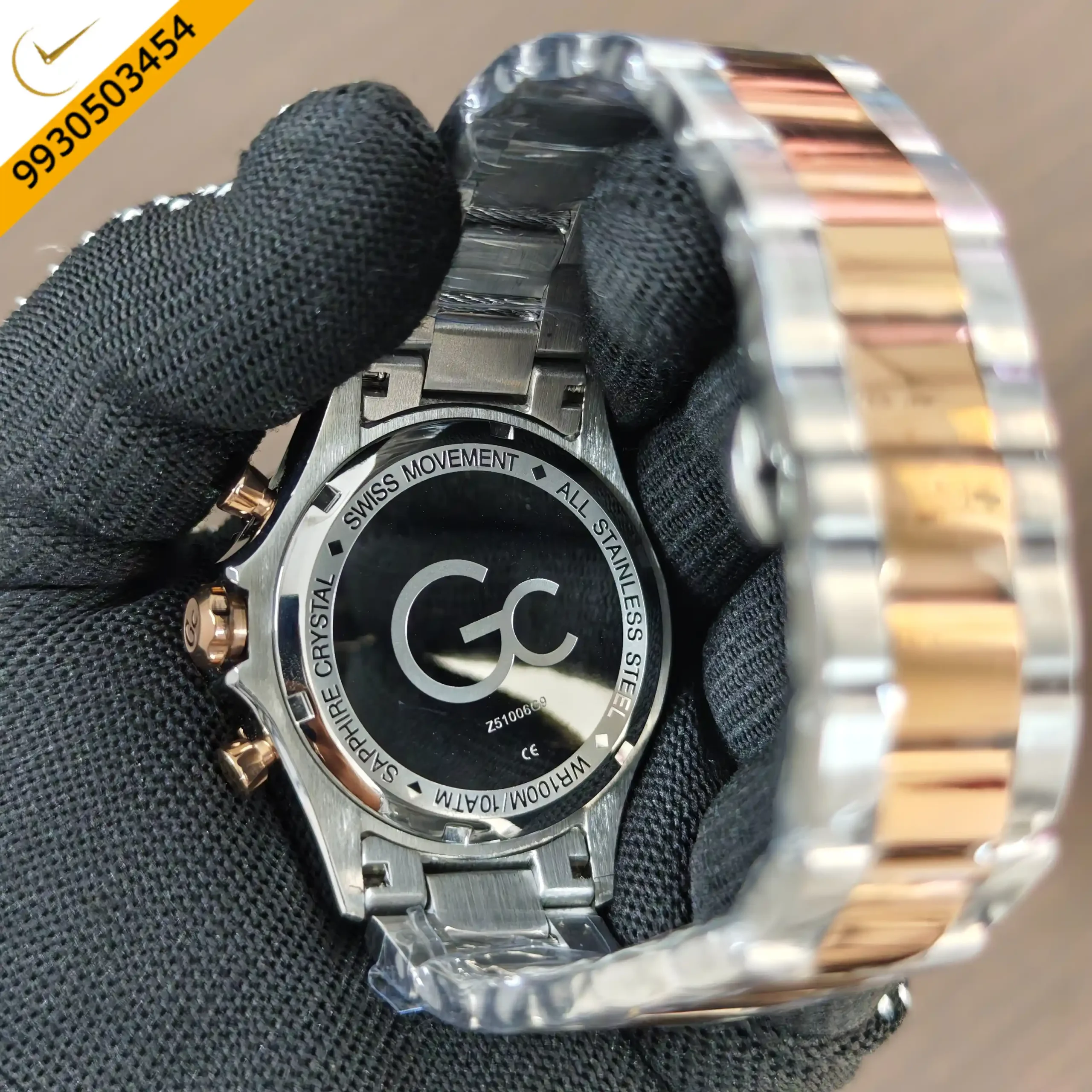 Gc Speedracer Chrono Dual Tone Black Dial Swiss Watch - Image 2