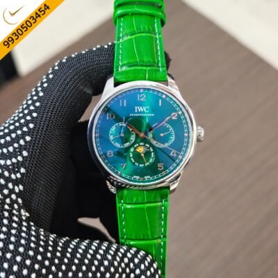 IWC Schaffhausen Portugieser Perpetual Calendar 42 Green Dial Swiss Automatic Watch