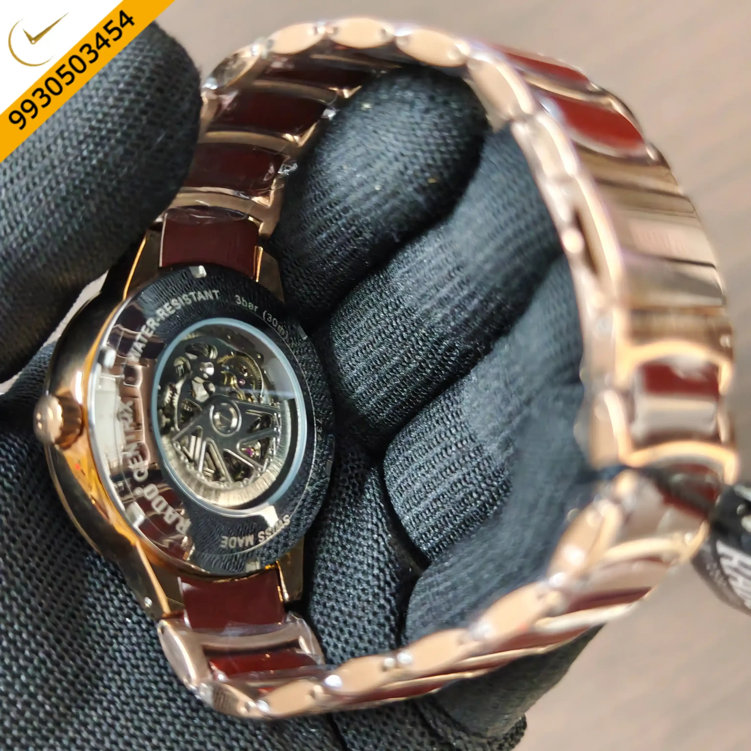 Rado Centrix Brown Skeleton Dial Swiss Automatic Watch - Image 2