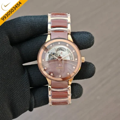 Rado Centrix Diamonds Open Heart Brown Dial Swiss Automatic Watch