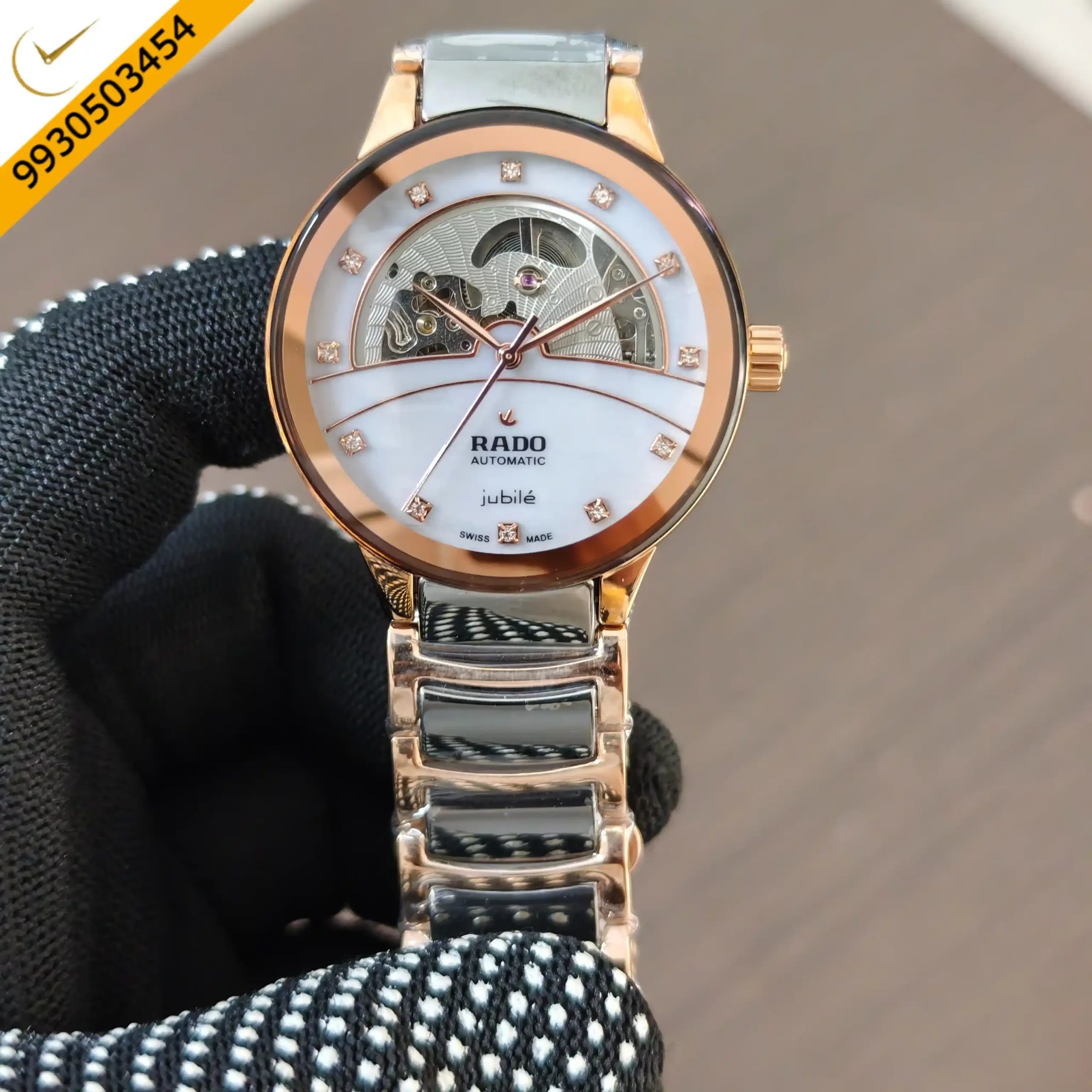 Elegant Rado Centrix Open Heart Mechanical Watch