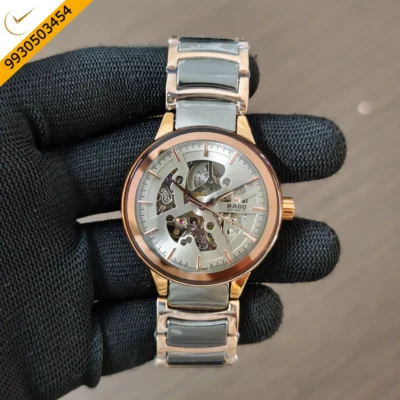 Rado Centrix Silve Dual tone Skeleton Dial Swiss Automatic Watch