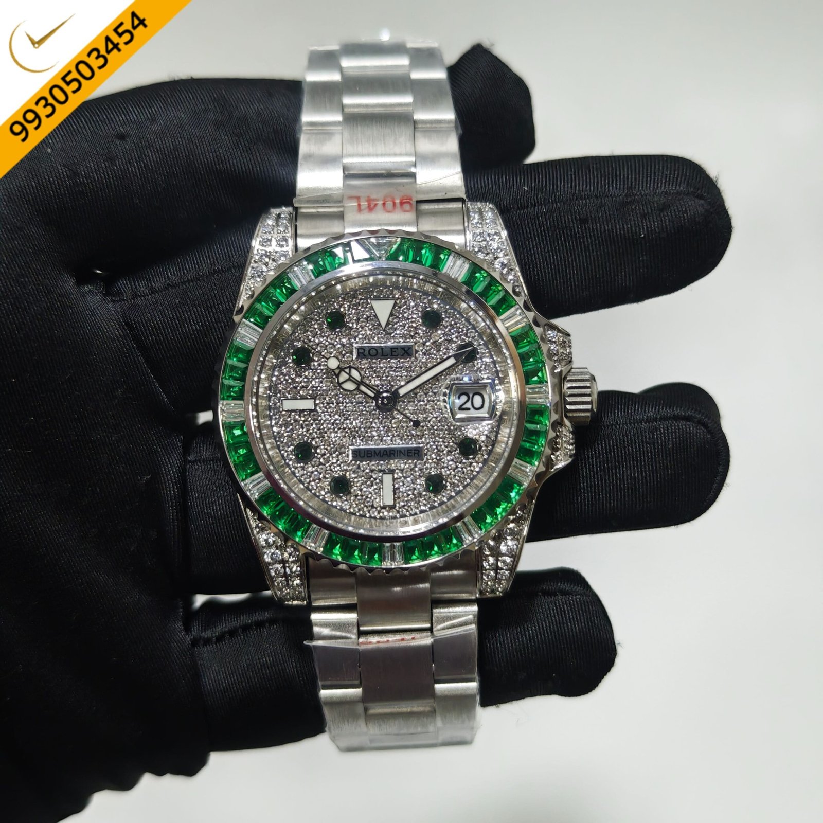 Rolex GMT-Master II Steel Full Diamond Dial Swiss Automatic Watch
