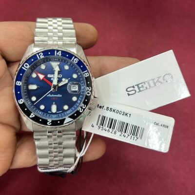 Seiko 5 Sports GMT SSK003K1 Blue Dial Swiss Automatic Watch