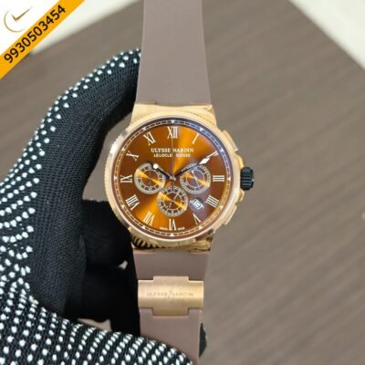 Ulysse Nardin Chronograph Brown Dial Swiss Quartz Watch
