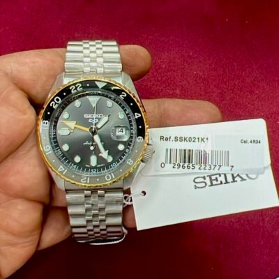 Seiko 5 Sports GMT SSK003K1 Black Dial Swiss Automatic Watch