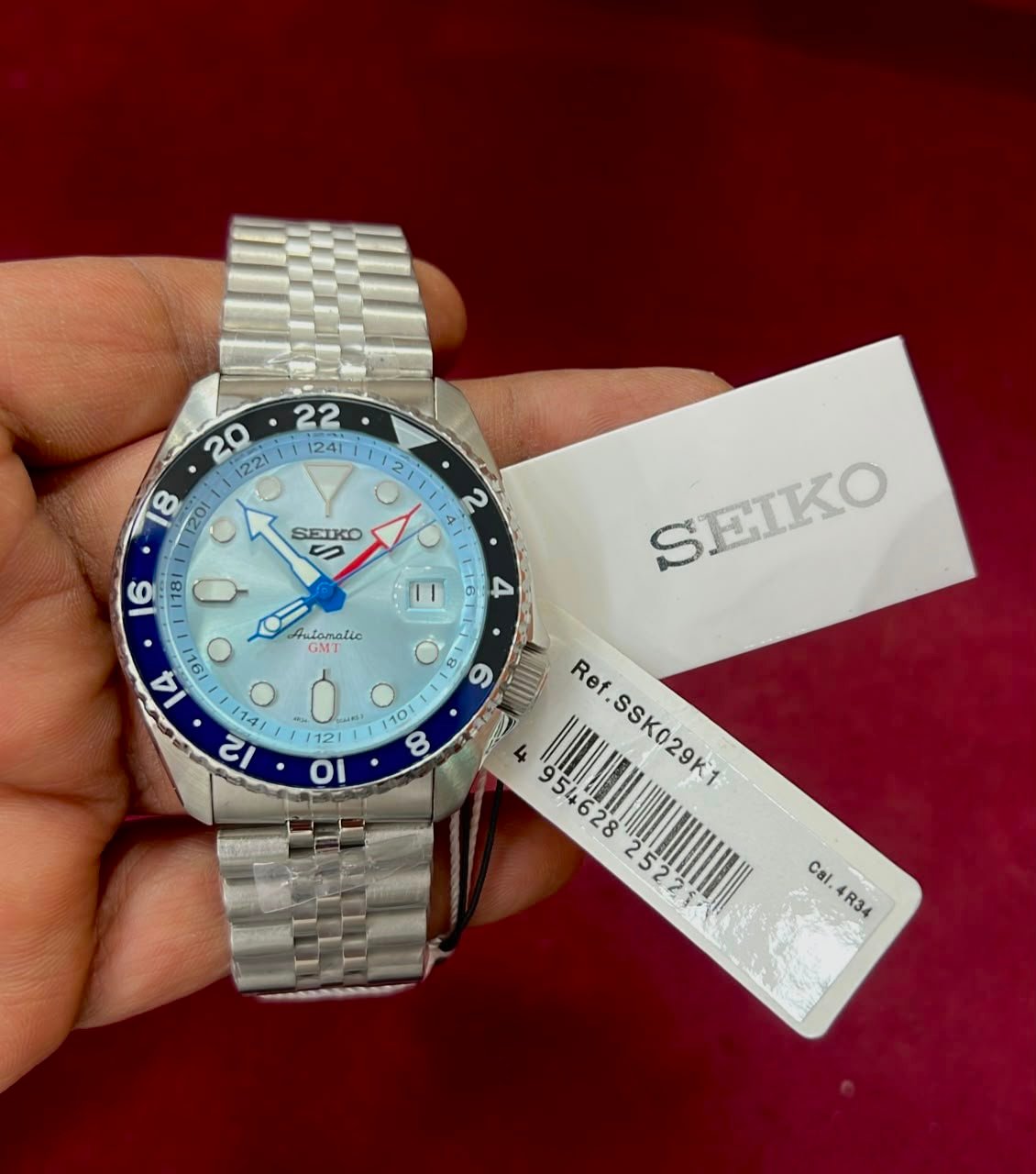 Seiko 5 Sports GMT SSK003K1 Tiffeny Dial Swiss Automatic Watch