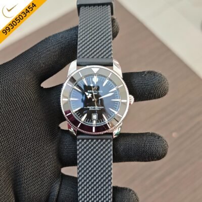 Breitling Superocean Blue Dial with Black Rubber Strap Swiss Quartz Watch