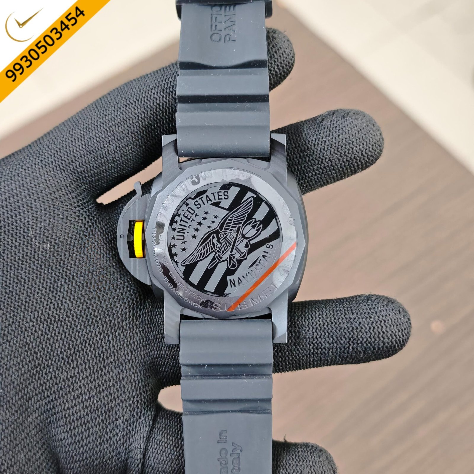 Panerai Submersible Navy SEALs Carbotech Rubber Strap Swiss Automatic Watch - Image 3